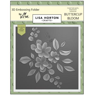 Lisa Horton Crafts 3D Embossing Folder - Buttercup Bloom